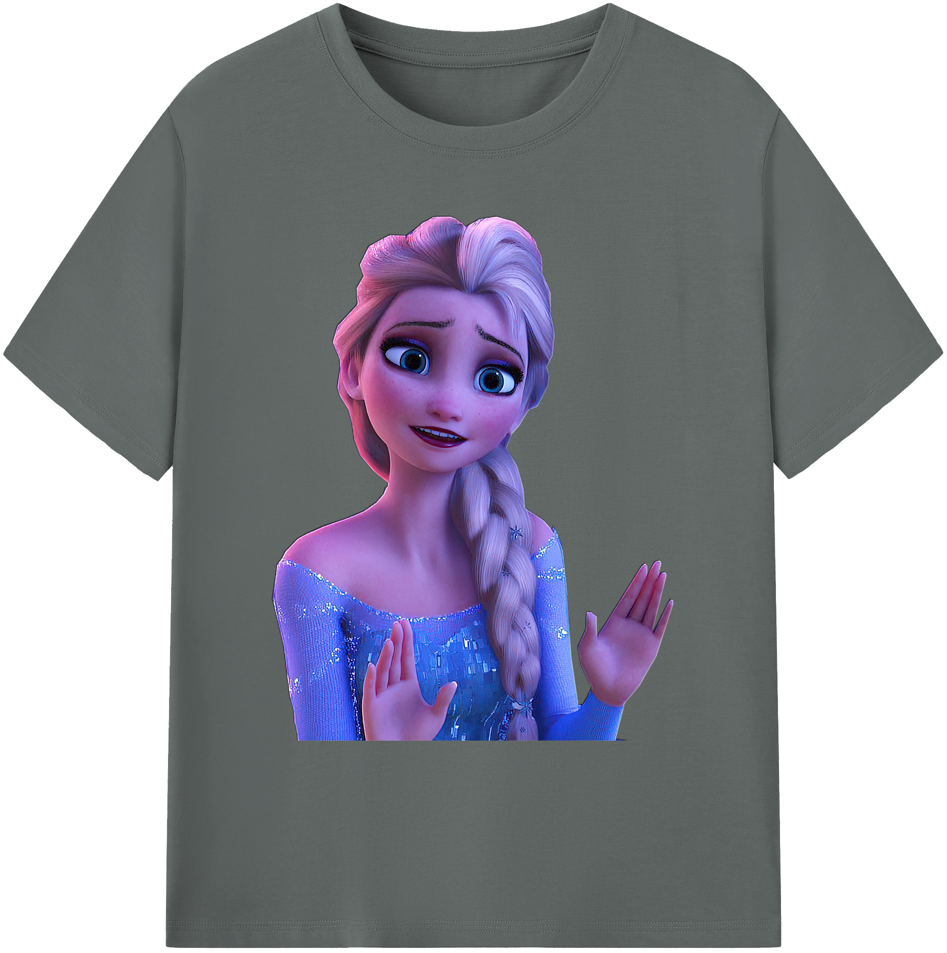 （画像用） アナと雪の女王 アンナ エルサ Frozen Anna Elsa 綿100％ メンズ半袖Tシャツ｜肌触りやわらか＆通気性